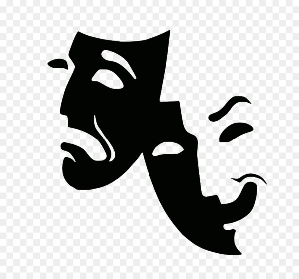 Театральные маски силуэт