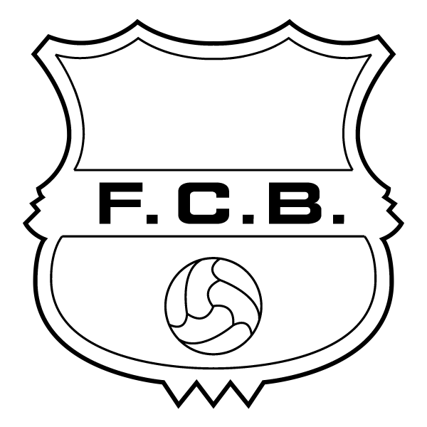 Лого футбольного клуба Барселона черно-белый