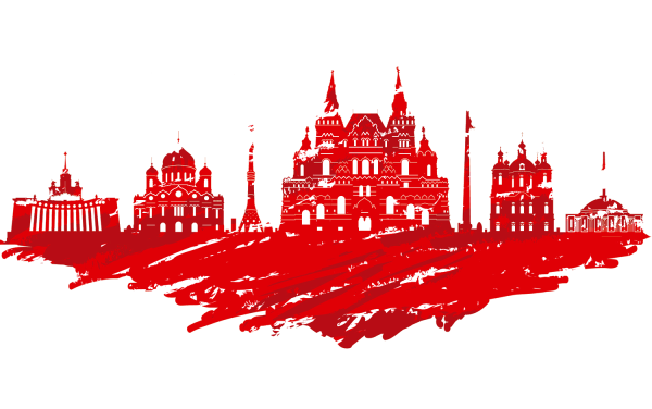 Силуэты достопримечательностей Москвы