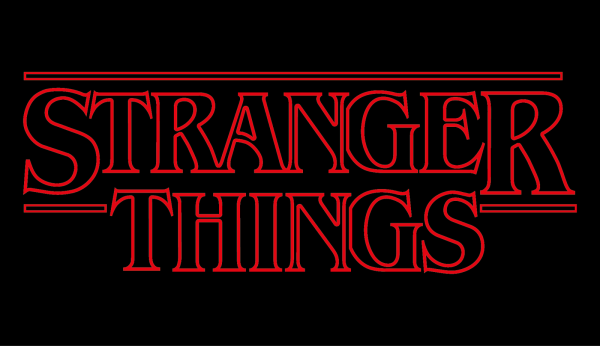 Надпись stranger things на прозрачном фоне