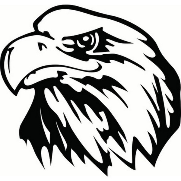 Орел вектор чб