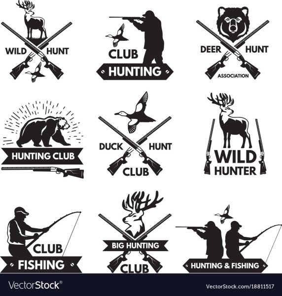 Охота и рыбалка логотип
