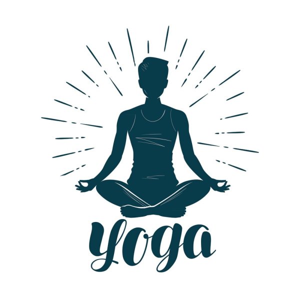 Логотип йога иллюстрация