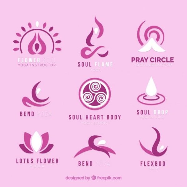 Йога абстрактный логотип