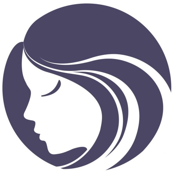 Контур женского лица логотип