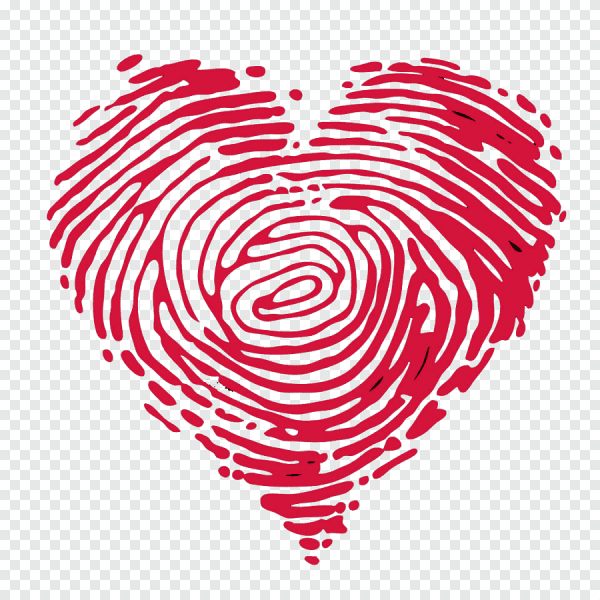 Сердечко отпечаток