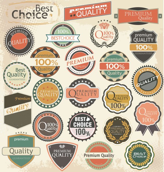 Наклейки в стиле ретро