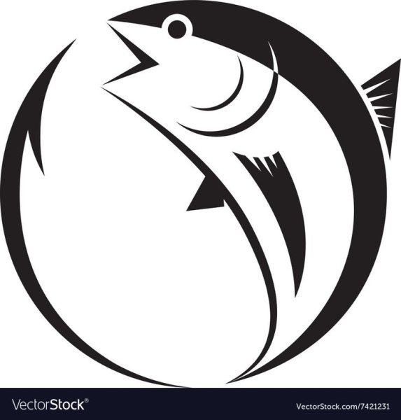 Логотип рыба на крючке