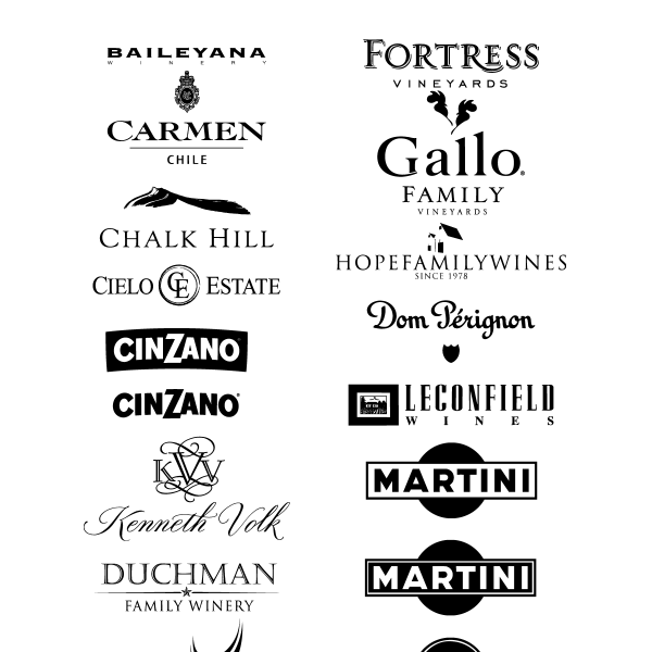 Логотипы марок вина