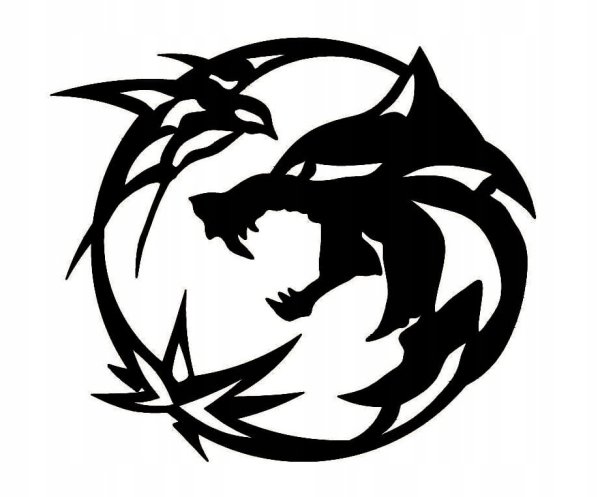 Ведьмак черно белый знак