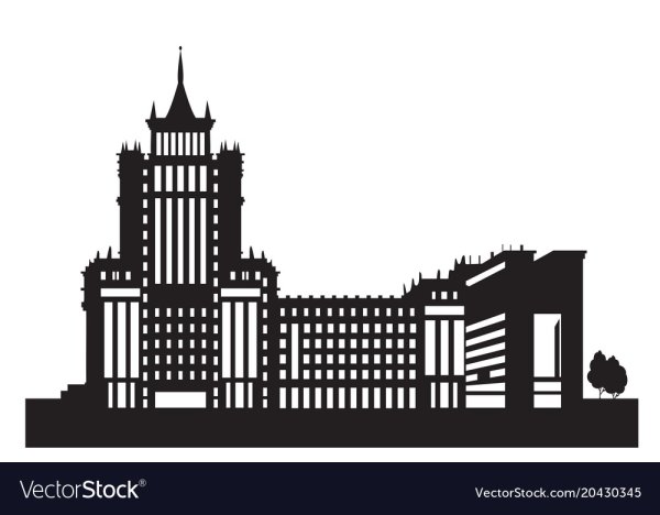 Здание университета силуэт