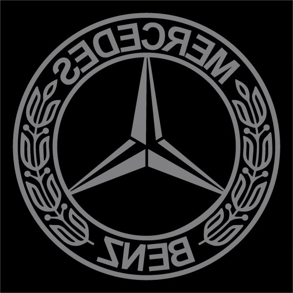 Мерседес Бенц значок черно белое