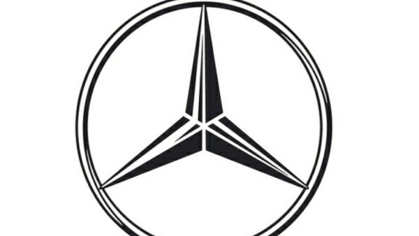 Мерседес лого вектор чб