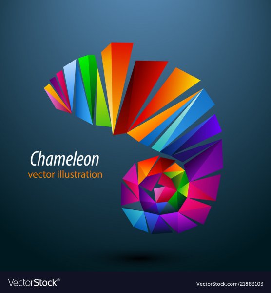 Хамелеон лого вектор