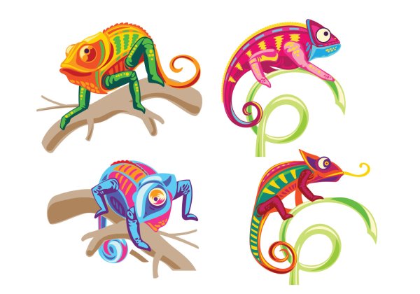 Хамелеон вектор