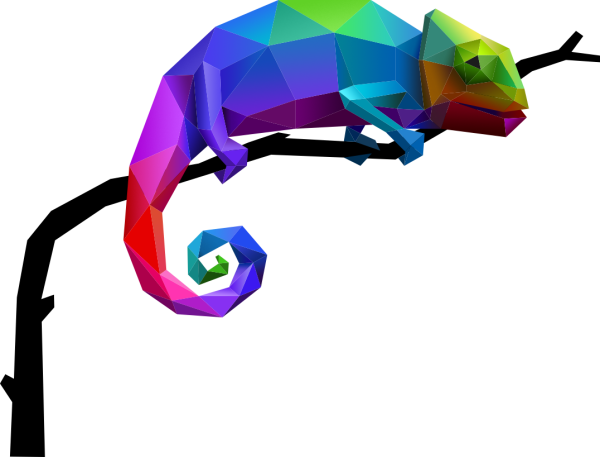 Полигональный хамелеон