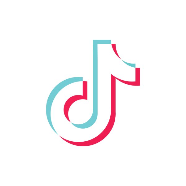 Тик ток логотип белый