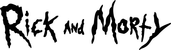 Рик и Морти Стикеры черно белые