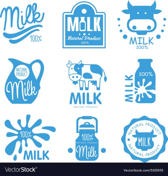 Векторный значок молока