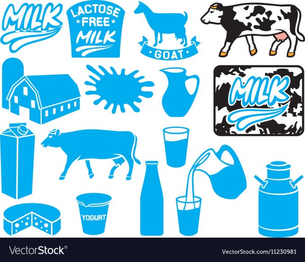 Иконки молочной продукции