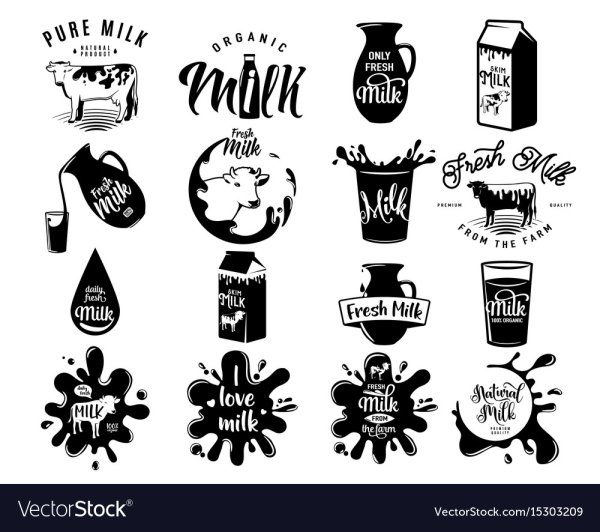 Производство молока логотип вектор