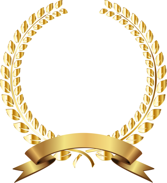 Золотой венок с лентой
