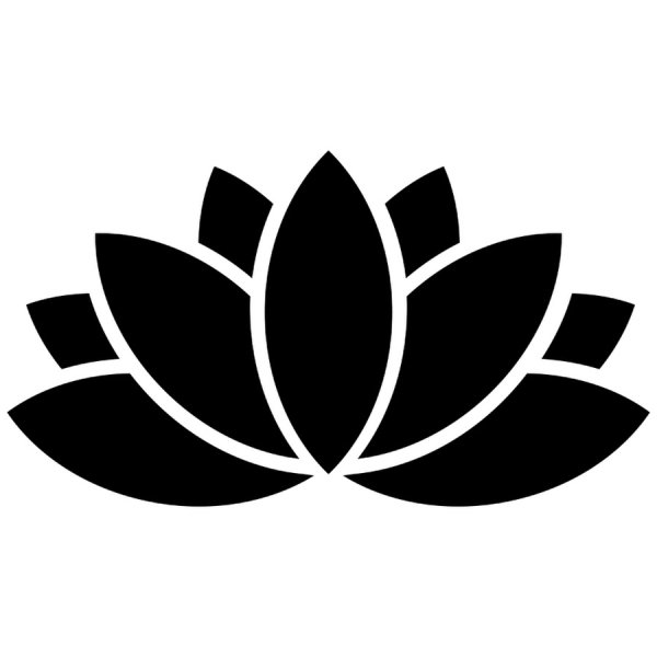 Цветок лотоса силуэт