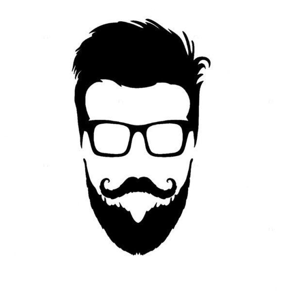 Силуэт бородатого мужчины