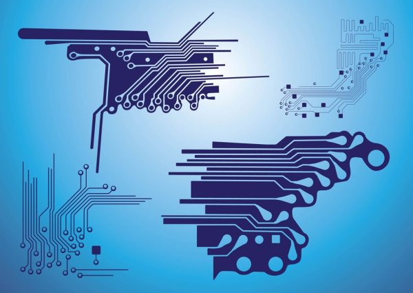 Микросхема Графика вектор