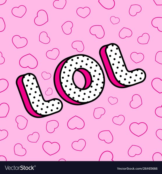 Надпись ЛОЛ вектор