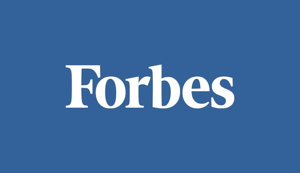 Логотип Forbes белым