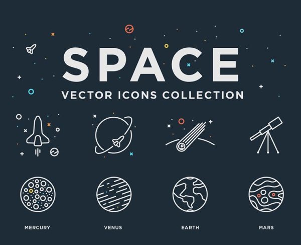 Логотип в космическом стиле