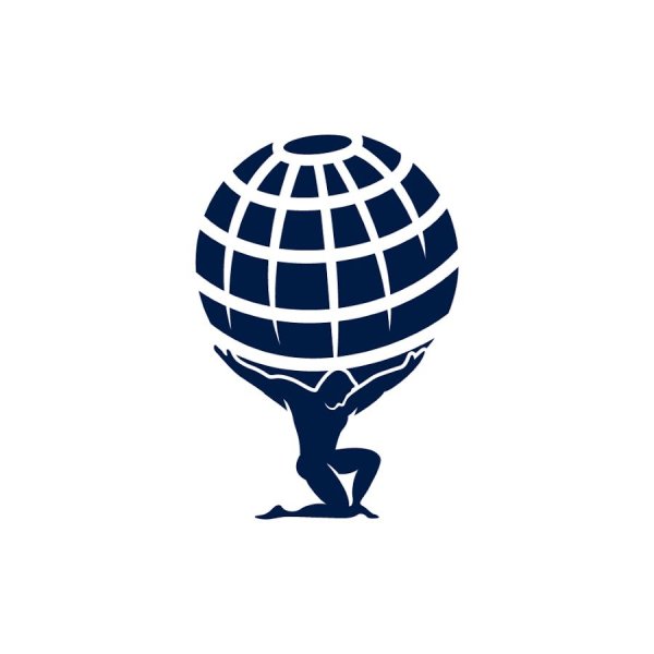 Атлант держит логотип