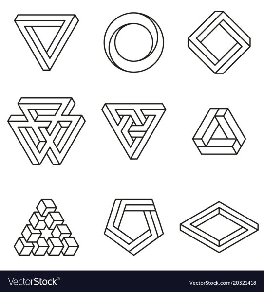 Необычные геометрические формы вектор