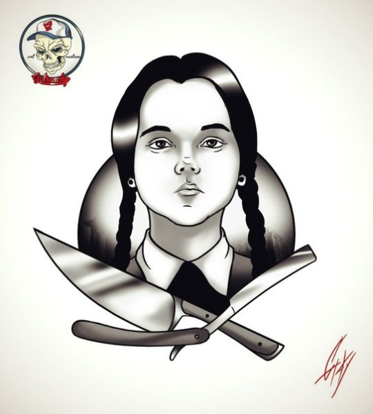 Уэнздей Аддамс эскиз