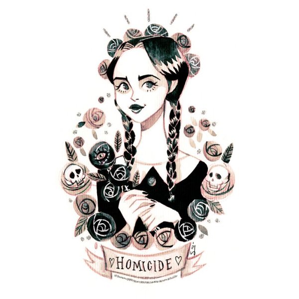 Уэнздей Аддамс эскиз