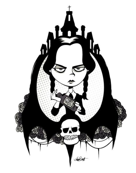 Уэнздей Аддамс эскиз