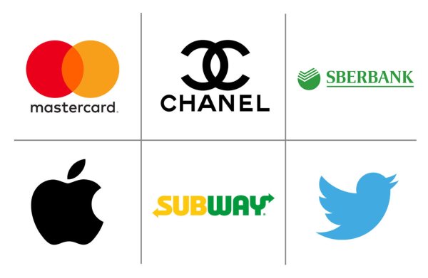 Логотипы известных компаний