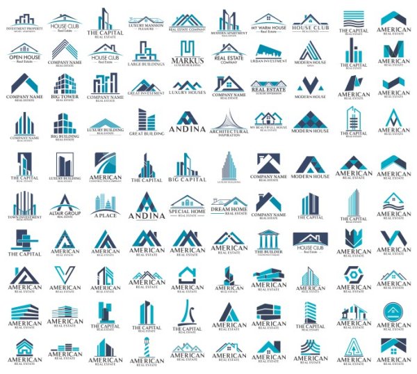 Логотип строительной компании в векторе