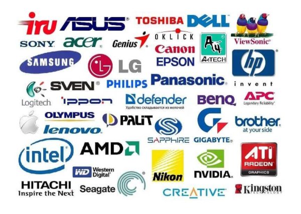 Логотипы фирм электроники