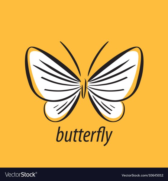 Бабочка логотип разноцветная