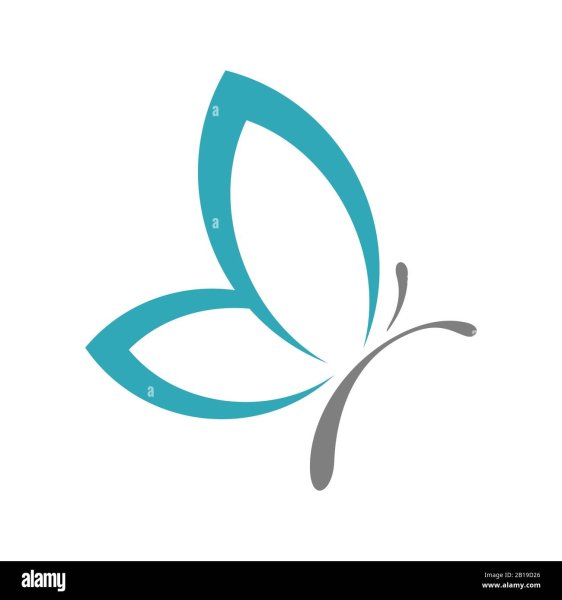 Бабочка дизайнерский логотип