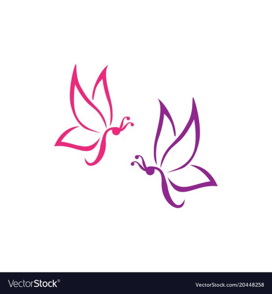 Бабочка логотип разноцветная