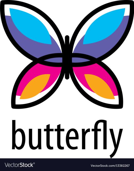 Бабочка на цветке логотип