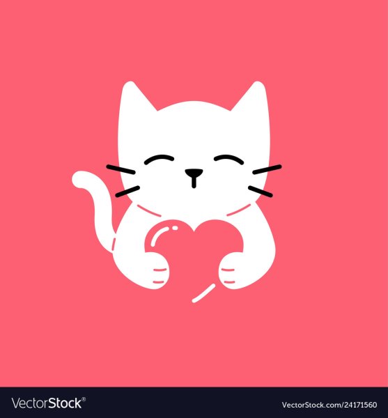 Милый котик значок