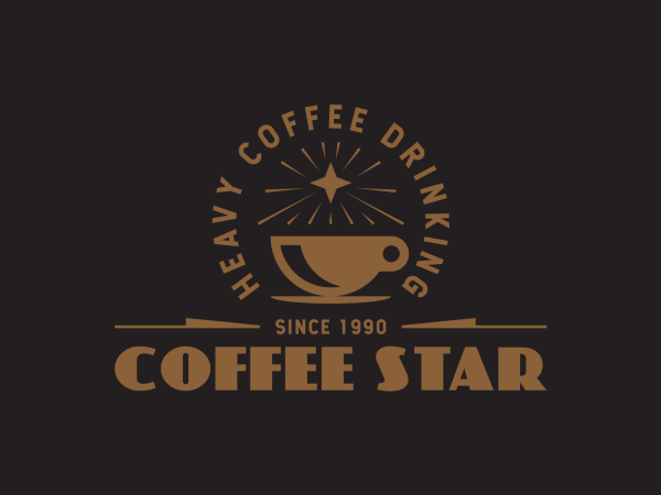 Star Coffee стильный логотип