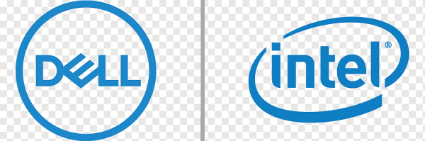 Голубой лого Интел