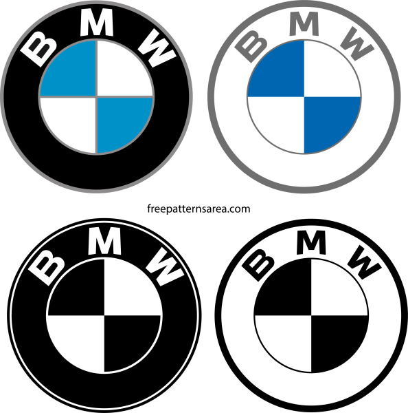 БМВ лого вектор чб