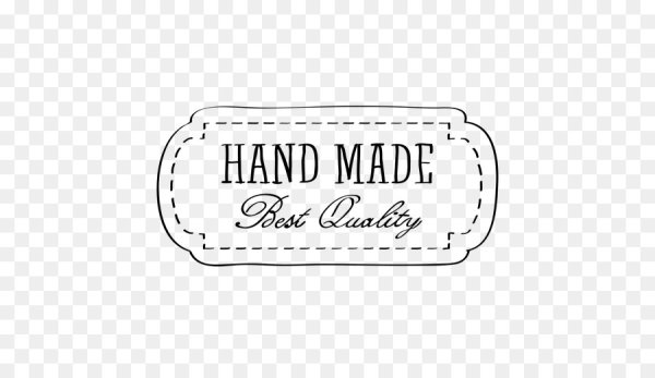 Надпись Handmade на прозрачном фоне