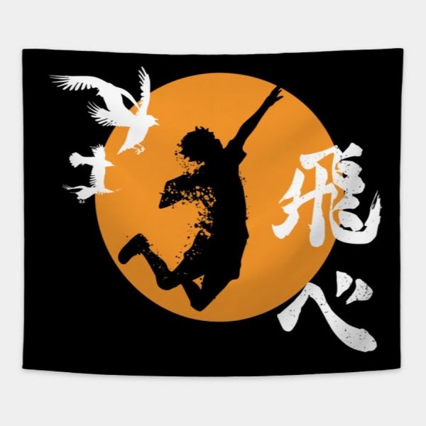 Волейбол аниме флаг Карасуно